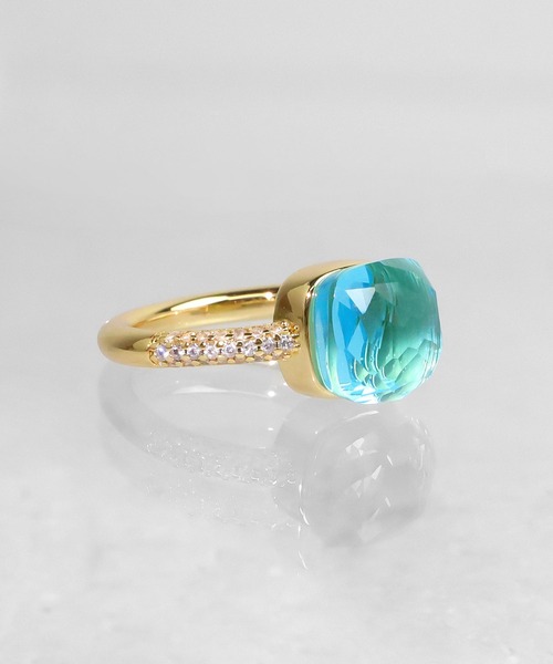 blackdia ocean（ブラックダイヤオーシャン）の「blackdia ocean ジルコニアクォーツリング（リング・レディース・ローズ/クリア/シャンパン/ブルー系その他2/ブルー系その他/パープル系その他/レッド系その他/グリーン系その他/ブラック/エメラルド/ライトグリーン系・15号/18号/13号/11号）」の5枚目の写真