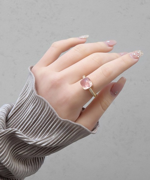 blackdia ocean（ブラックダイヤオーシャン）の「blackdia ocean ジルコニアクォーツリング（リング・レディース・ローズ/クリア/シャンパン/ブルー系その他2/ブルー系その他/パープル系その他/レッド系その他/グリーン系その他/ブラック/エメラルド/ライトグリーン系・15号/18号/13号/11号）」の8枚目の写真