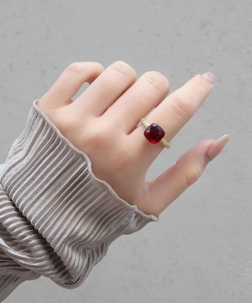 blackdia ocean（ブラックダイヤオーシャン）の「blackdia ocean ジルコニアクォーツリング（リング・レディース・ローズ/クリア/シャンパン/ブルー系その他2/ブルー系その他/パープル系その他/レッド系その他/グリーン系その他/ブラック/エメラルド/ライトグリーン系・15号/18号/13号/11号）」の9枚目の写真