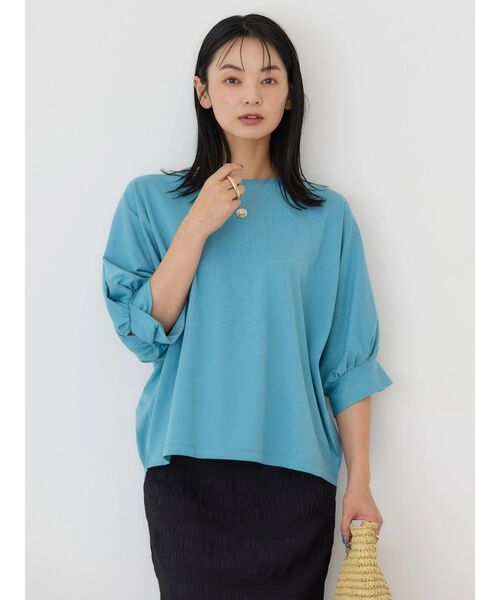 AMERICAN HOLIC（アメリカンホリック）の「接触冷感5分袖ドルマンカットプルオーバー（Tシャツ/カットソー・レディース・ピンク/サックスブルー/チャコールグレー/ライトグレー・L/M）」の20枚目の写真
