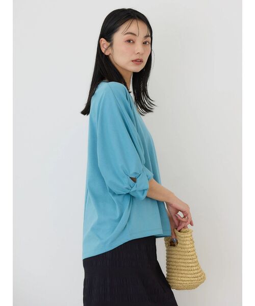 AMERICAN HOLIC（アメリカンホリック）の「接触冷感5分袖ドルマンカットプルオーバー（Tシャツ/カットソー・レディース・ピンク/サックスブルー/チャコールグレー/ライトグレー・L/M）」の18枚目の写真