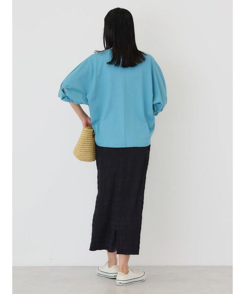 AMERICAN HOLIC（アメリカンホリック）の「接触冷感5分袖ドルマンカットプルオーバー（Tシャツ/カットソー・レディース・ピンク/サックスブルー/チャコールグレー/ライトグレー・L/M）」の15枚目の写真