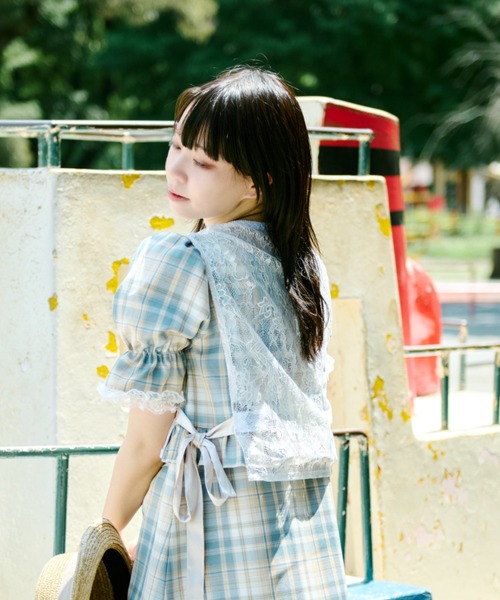 kutir（クティール）の「【クティールとレトロ】サイドリボンレースベスト（ベスト・レディース・オフホワイト/アイボリー/ブルー・FREE）」の21枚目の写真