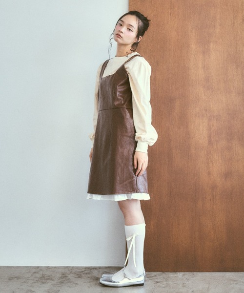 poiregnee（ポワニェ）の「［select］ロングリボンハイソックス（ソックス/靴下・レディース・ホワイト/ブラック/グレー・FREE）」の7枚目の写真