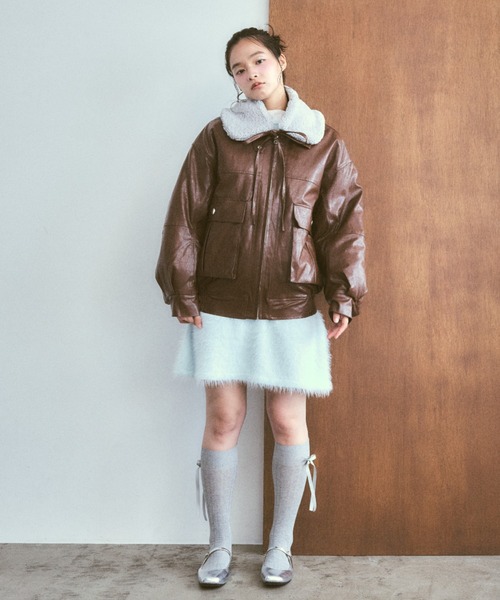 poiregnee（ポワニェ）の「［select］ロングリボンハイソックス（ソックス/靴下・レディース・ホワイト/ブラック/グレー・FREE）」の11枚目の写真