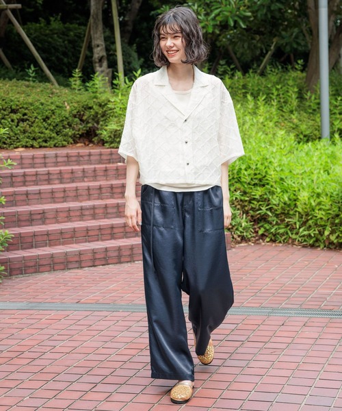 niko and...(ニコアンド)の「シアージャガードシャツ(シャツ/ブラウス・レディース・ブルー/ホワイト/ブラック・FREE)」の4枚目の写真