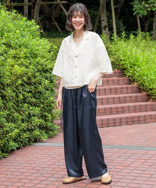 niko and...(ニコアンド)の「シアージャガードシャツ(シャツ/ブラウス・レディース・ブルー/ホワイト/ブラック・FREE)」の5枚目の写真