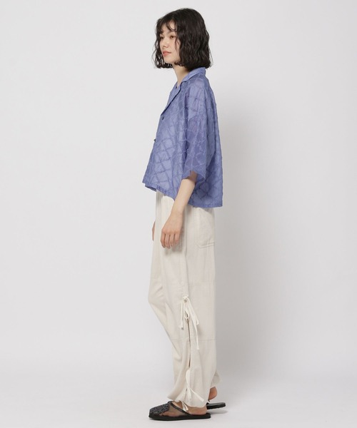 niko and...(ニコアンド)の「シアージャガードシャツ(シャツ/ブラウス・レディース・ブルー/ホワイト/ブラック・FREE)」の15枚目の写真