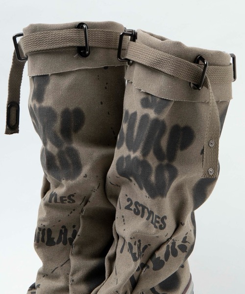 Figments（フィグメンツ）の「キャンバスブーツ（ブーツ・レディース・カーキ/ブラック・MEDIUM/SMALL）」の9枚目の写真