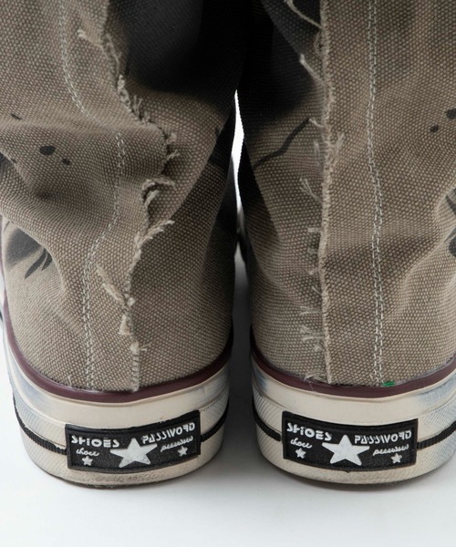 Figments（フィグメンツ）の「キャンバスブーツ（ブーツ・レディース・カーキ/ブラック・MEDIUM/SMALL）」の6枚目の写真