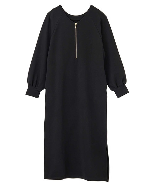 GeeRA(ジーラ)の「前後2WAYハーフジップIラインワンピース(ワンピース・レディース・ブラック/アイボリー・MEDIUM/LARGE)」の12枚目の写真