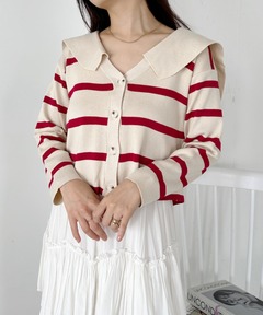 Mewl シャツスリーブボーダープルオーバー（Tシャツ/カットソー