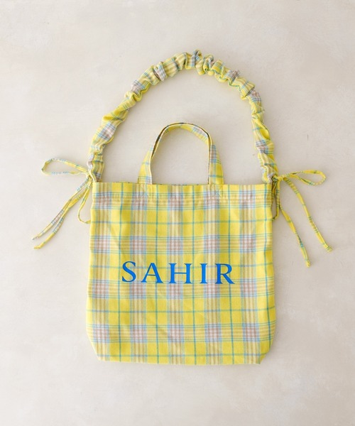 BIRTHDAY BAR（バースデイバー）の「【SAHIR サヒール】2WAY Shoulder Shirring Totebag（トートバッグ・レディース・オレンジ/イエロー・フリー）」の7枚目の写真