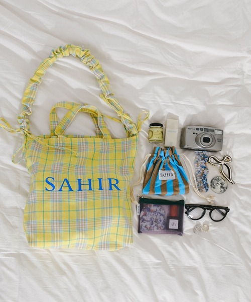 BIRTHDAY BAR（バースデイバー）の「【SAHIR サヒール】2WAY Shoulder Shirring Totebag（トートバッグ・レディース・オレンジ/イエロー・フリー）」の11枚目の写真