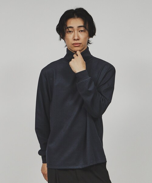 tk.TAKEO KIKUCHI（ティーケータケオキクチ）の「スマートタートルネックプルオーバー（Tシャツ/カットソー・メンズ・ホワイト/ブラック/ネイビー・03/02/01）」の19枚目の写真