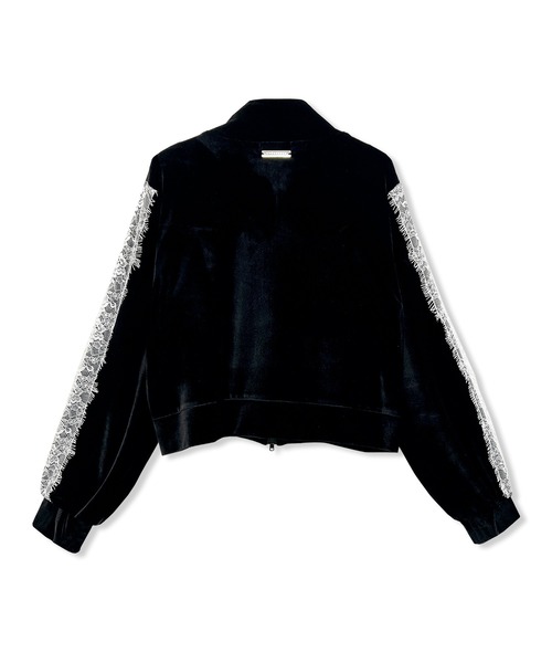 ANDGEEBEE（アンジービー）の「レースライントラックジャケット（ジャージ・レディース・グレー/ブラック・FREE）」の10枚目の写真