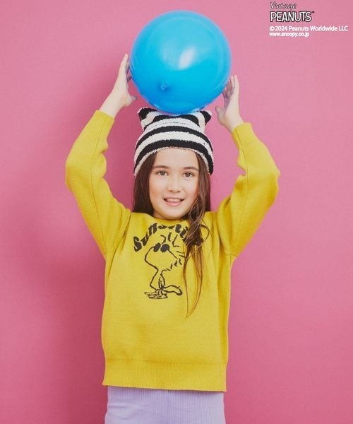 PEANUTS（ピーナッツ）の「[おうちで洗える!!]【SNOOPY＆FRIENDS 】ピーナッツニット(KIDS)（ニット/セーター・キッズ・ネイビー/イエロー/グリーン/ピンク/オフホワイト/ブルー・110cm/120cm/130cm/140cm/150cm）」の5枚目の写真