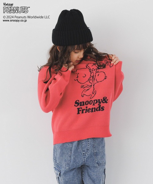 PEANUTS（ピーナッツ）の「[おうちで洗える!!]【SNOOPY＆FRIENDS 】ピーナッツニット(KIDS)（ニット/セーター・キッズ・ネイビー/イエロー/グリーン/ピンク/オフホワイト/ブルー・110cm/120cm/130cm/140cm/150cm）」の7枚目の写真