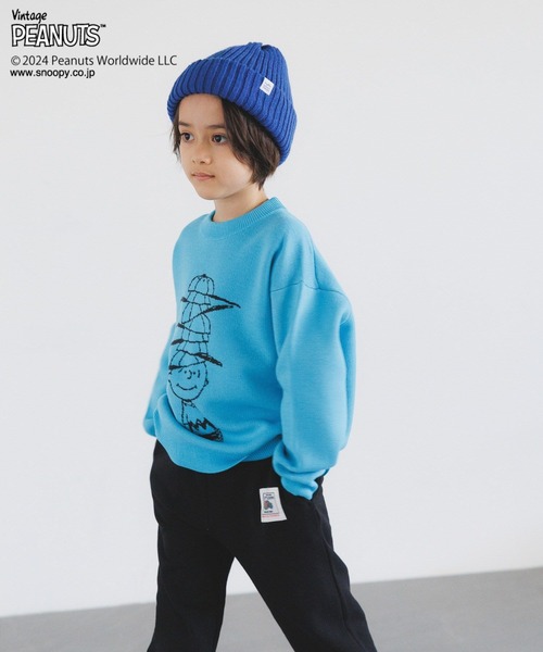 PEANUTS（ピーナッツ）の「[おうちで洗える!!]【SNOOPY＆FRIENDS 】ピーナッツニット(KIDS)（ニット/セーター・キッズ・ネイビー/イエロー/グリーン/ピンク/オフホワイト/ブルー・110cm/120cm/130cm/140cm/150cm）」の8枚目の写真