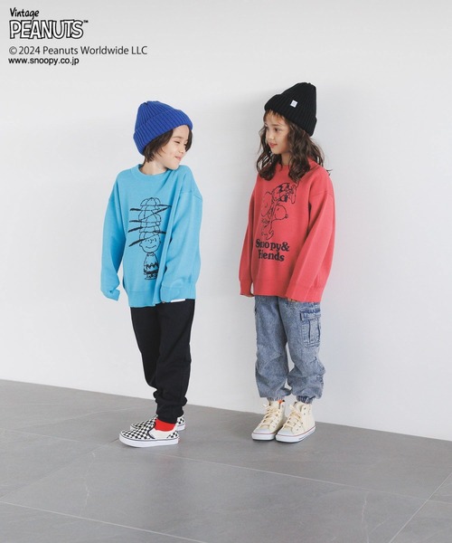 PEANUTS（ピーナッツ）の「[おうちで洗える!!]【SNOOPY＆FRIENDS 】ピーナッツニット(KIDS)（ニット/セーター・キッズ・ネイビー/イエロー/グリーン/ピンク/オフホワイト/ブルー・110cm/120cm/130cm/140cm/150cm）」の11枚目の写真