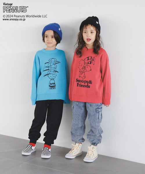 PEANUTS（ピーナッツ）の「[おうちで洗える!!]【SNOOPY＆FRIENDS 】ピーナッツニット(KIDS)（ニット/セーター・キッズ・ネイビー/イエロー/グリーン/ピンク/オフホワイト/ブルー・110cm/120cm/130cm/140cm/150cm）」の13枚目の写真