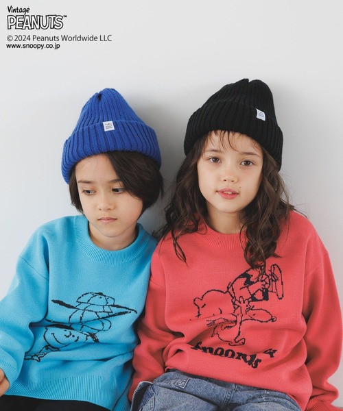 PEANUTS（ピーナッツ）の「[おうちで洗える!!]【SNOOPY＆FRIENDS 】ピーナッツニット(KIDS)（ニット/セーター・キッズ・ネイビー/イエロー/グリーン/ピンク/オフホワイト/ブルー・110cm/120cm/130cm/140cm/150cm）」の15枚目の写真