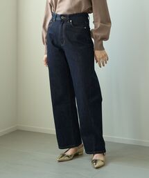 ルーズストレートデニムパンツ