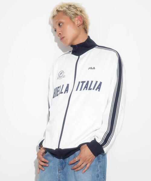FILA（フィラ）の「∴WEGO/別注FILAライントラックジャケット（ジャージ・メンズ・ブラック/オフホワイト・LARGE/MEDIUM）」の3枚目の写真