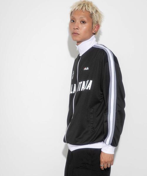 FILA（フィラ）の「∴WEGO/別注FILAライントラックジャケット（ジャージ・メンズ・ブラック/オフホワイト・LARGE/MEDIUM）」の8枚目の写真