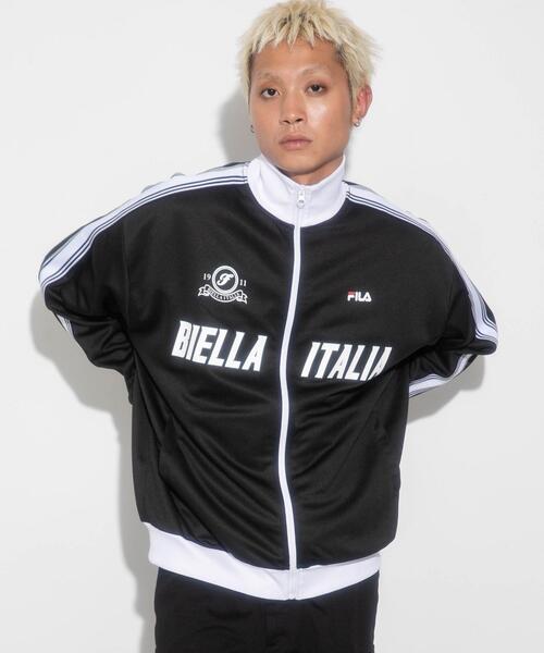 FILA（フィラ）の「∴WEGO/別注FILAライントラックジャケット（ジャージ・メンズ・ブラック/オフホワイト・LARGE/MEDIUM）」の9枚目の写真