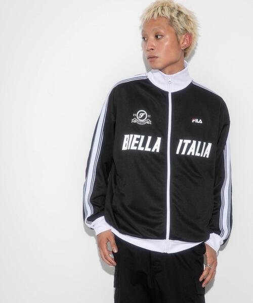FILA（フィラ）の「∴WEGO/別注FILAライントラックジャケット（ジャージ・メンズ・ブラック/オフホワイト・LARGE/MEDIUM）」の10枚目の写真