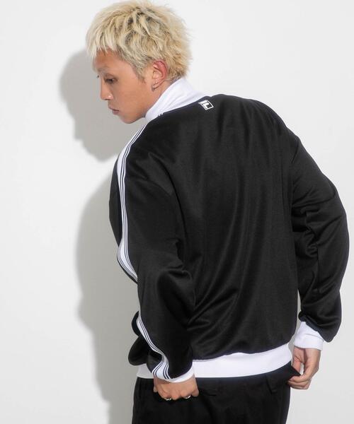 FILA（フィラ）の「∴WEGO/別注FILAライントラックジャケット（ジャージ・メンズ・ブラック/オフホワイト・LARGE/MEDIUM）」の11枚目の写真