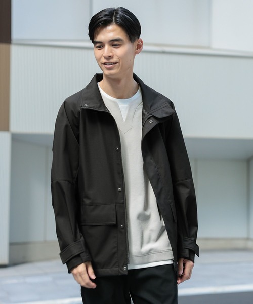 GLOBAL WORK Smile Seed Store（グローバルワーク スマイルシードストア）の「透湿防水スタンドブルゾン/131458（ブルゾン・メンズ・ブラック/チャコール・SMALL/MEDIUM/LARGE/X-LARGE）」の4枚目の写真