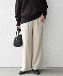 SHIPS any | SHIPS any:〈手洗い可能〉 ウエスト ギャザー ワイド  イージー パンツ(その他パンツ)