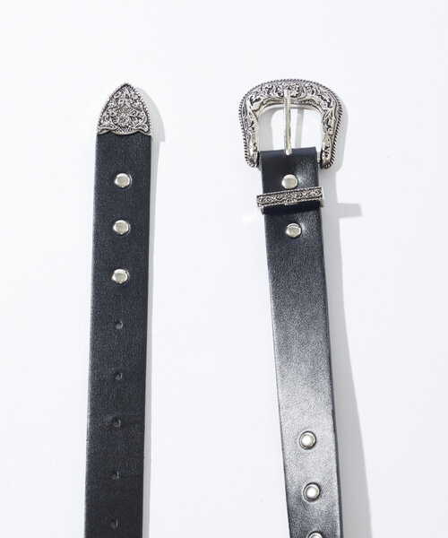 WHO'S WHO gallery(フーズフーギャラリー)の「スタッズウエスタンベルト(ベルト・レディース・ブラック・FREE)」の3枚目の写真