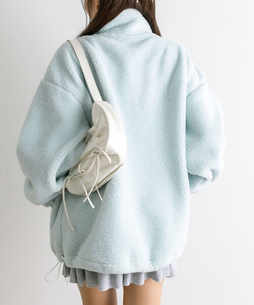 OLIVE des OLIVE（オリーブデオリーブ）の「ボアチュニック（Tシャツ/カットソー・レディース・ネイビー/ベージュ/サックスブルー/オフホワイト・FREE）」の13枚目の写真