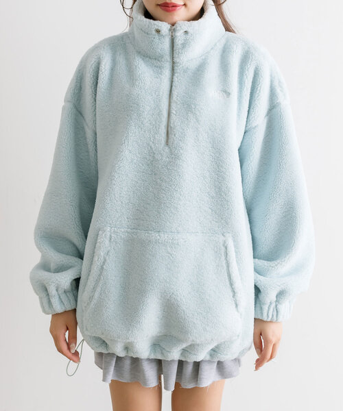 OLIVE des OLIVE（オリーブデオリーブ）の「ボアチュニック（Tシャツ/カットソー・レディース・ネイビー/ベージュ/サックスブルー/オフホワイト・FREE）」の18枚目の写真