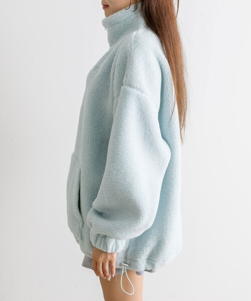 OLIVE des OLIVE（オリーブデオリーブ）の「ボアチュニック（Tシャツ/カットソー・レディース・ネイビー/ベージュ/サックスブルー/オフホワイト・FREE）」の19枚目の写真