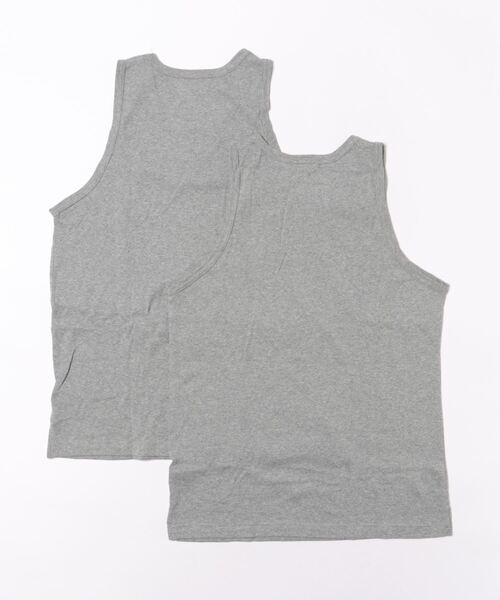 NUMBER (N)INE（ナンバーナイン）の「【FRUIT OF THE LOOM】×NUMBER(N)INE 裾ロゴ 刺繍 タンクトップ 2枚セット（タンクトップ・メンズ・ホワイト/ブラック/グレー・M/L/XL）」の4枚目の写真