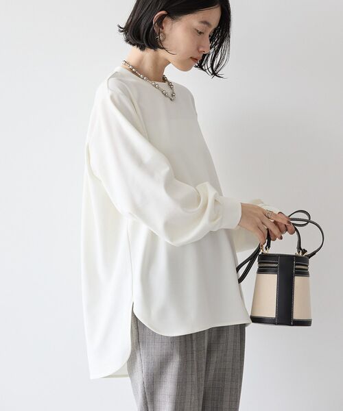 ◆タックプルオーバー セール】オーバーラップタックワイドパンツ（その他パンツ