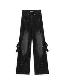 tinkerend（ティンカーエンド）の「【ユニセックス】Vintage Belt Denim Pants / ベルトビンテージデニムパンツ（デニムパンツ）」