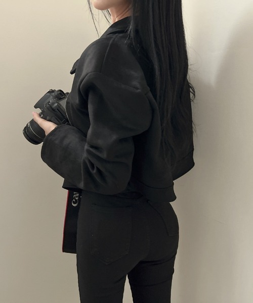 Ritzy（リッツィー）の「ショート丈 ジャケット（その他アウター・レディース・ブラック/カーキ/ベージュ・M/L）」の14枚目の写真