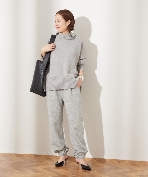 journal standard L'essage（ジャーナルスタンダードレサージュ）の「ストレッチウラケイージーパンツ（スウェットパンツ・レディース・ライトグレー/ホワイト・FREE）」の22枚目の写真