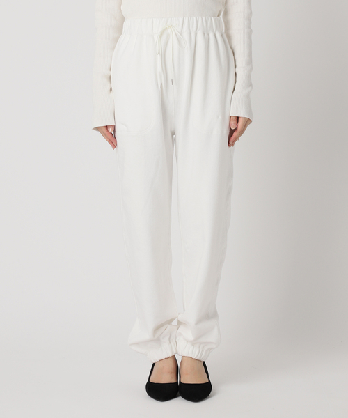 journal standard L'essage（ジャーナルスタンダードレサージュ）の「ストレッチウラケイージーパンツ（スウェットパンツ・レディース・ライトグレー/ホワイト・FREE）」の19枚目の写真