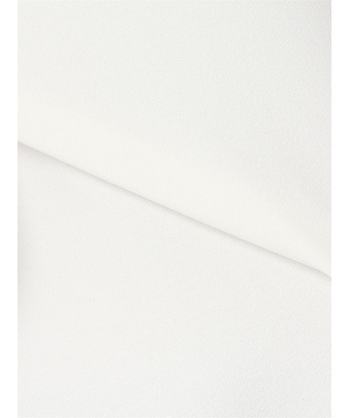 SUIT SQUARE(スーツスクエア)の「ボウタイブラウス 9分袖 ウォッシャブル ソフトジョーゼット アシンメトリーラッフル(シャツ/ブラウス・レディース・ベージュ/ホワイト/ブラウン/ブルー・38(9号)/40(11号))」の8枚目の写真
