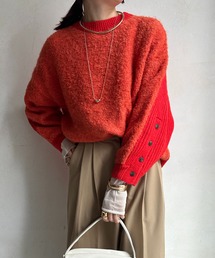 DouDou | 【WEB限定】リングヤーンクルーネックプルオーバー(ニット/セーター)