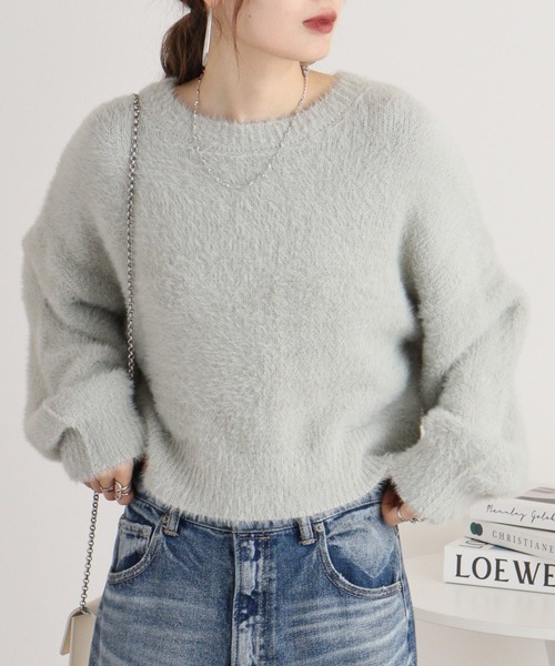 【セール】5Gシャギークループルオーバー（ニット/セーター）｜atONE（アットワン）