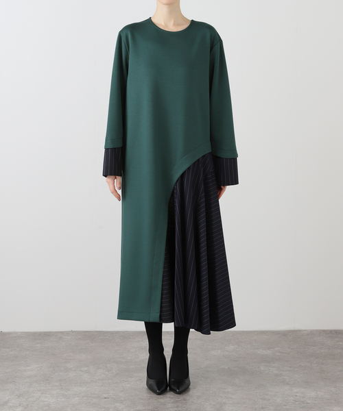 La TOTALITE(ラトータリテ)の「【MARECHAL TERRE/マルシャルテル】ダンボールニットコンビワンピース(ワンピース・レディース・ブラック/グリーン・FREE)」の18枚目の写真
