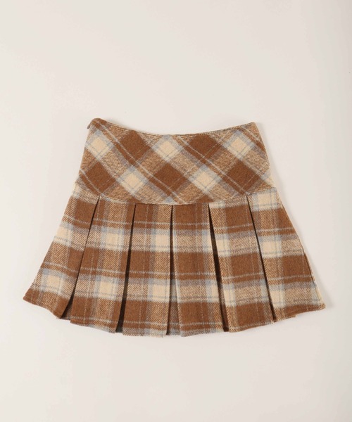 PHILLY（フィリー）の「【PHILLY】チェックボックスプリーツスカート（スカート・レディース・ベージュ/ブラック/レッド・FREE）」の4枚目の写真