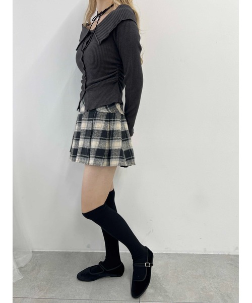 PHILLY（フィリー）の「【PHILLY】チェックボックスプリーツスカート（スカート・レディース・ベージュ/ブラック/レッド・FREE）」の15枚目の写真